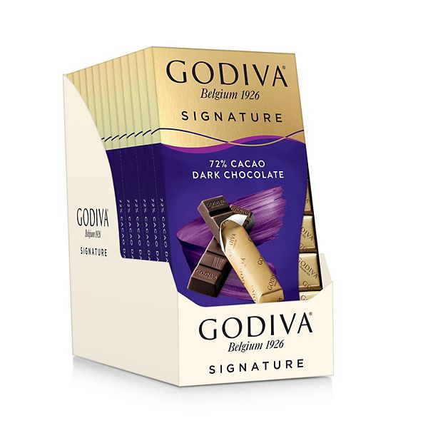 Godiva Signature 12 Pack of 8 72 Cacao Dark Chocolate Mini Bars