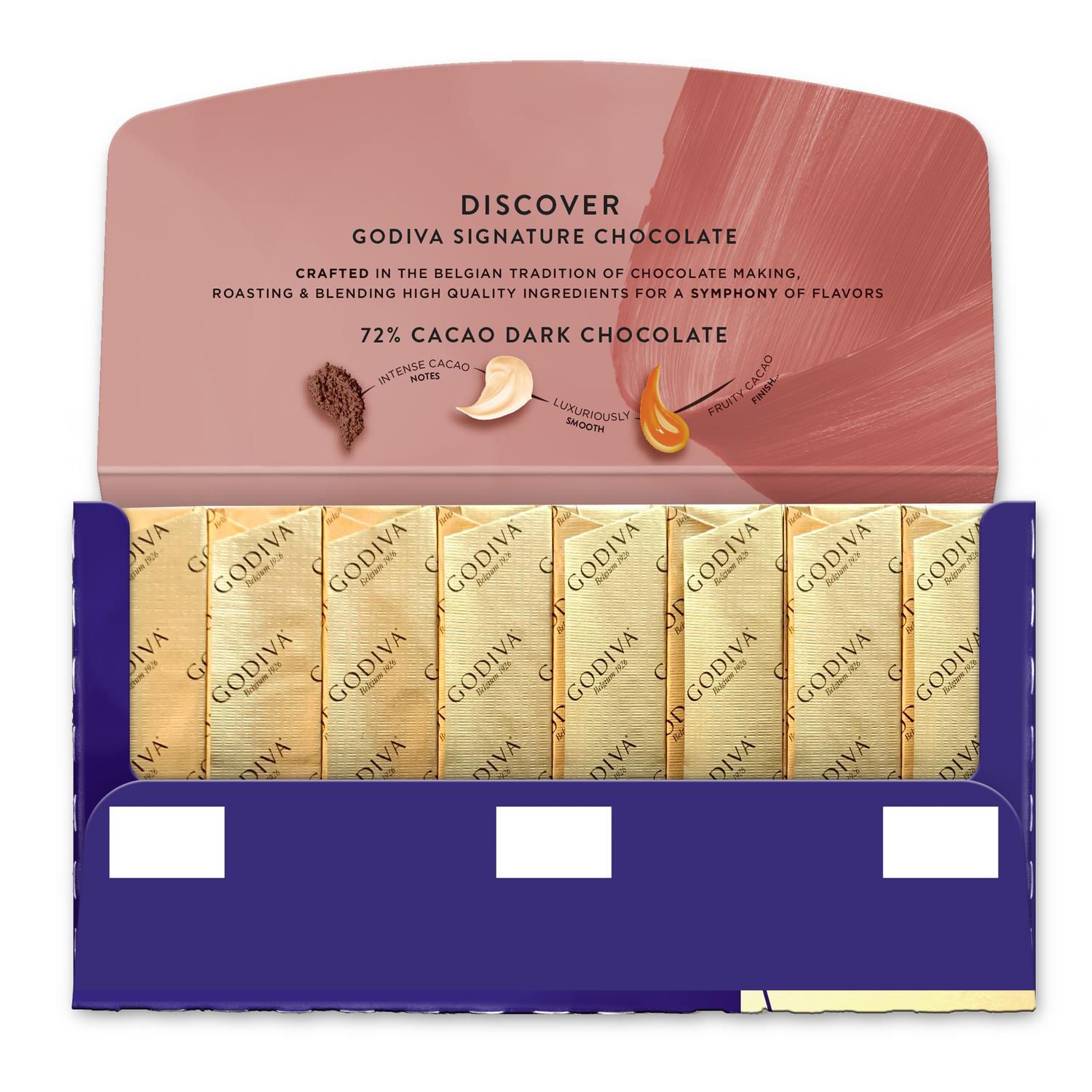 Godiva Signature 12 Pack Of 8 72% Cacao Dark Chocolate Mini Bars