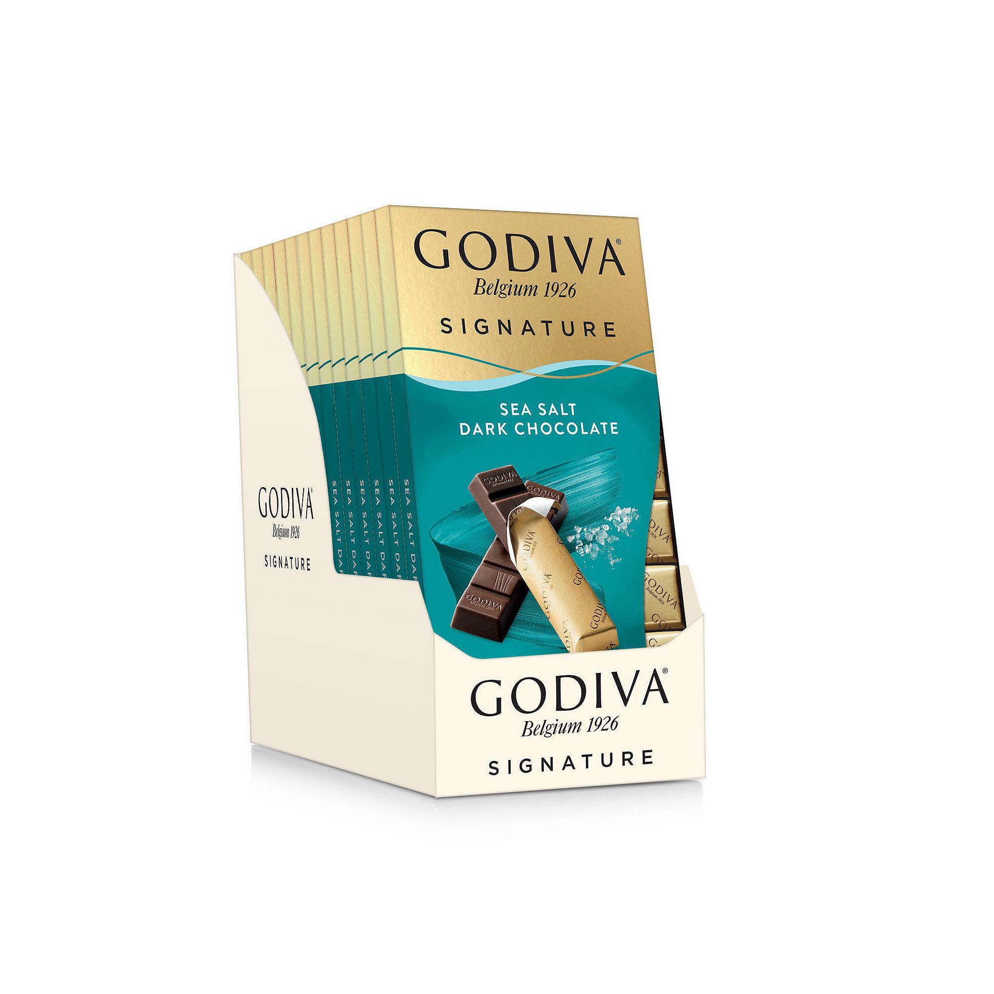 Godiva Signature 12 Pack of 8 Sea Salt Dark Chocolate Mini Bars