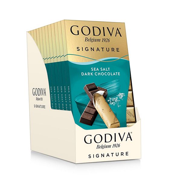 Godiva Signature 12 Pack of 8 Sea Salt Dark Chocolate Mini Bars