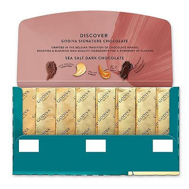 Godiva Signature 12 Pack of 8 Sea Salt Dark Chocolate Mini Bars