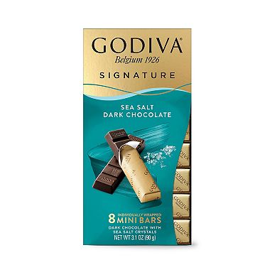 Godiva Signature 12 Pack of 8 Sea Salt Dark Chocolate Mini Bars