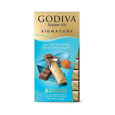 Godiva Signature 12 Pack of 8 Salted Caramel Milk Chocolate Mini Bars
