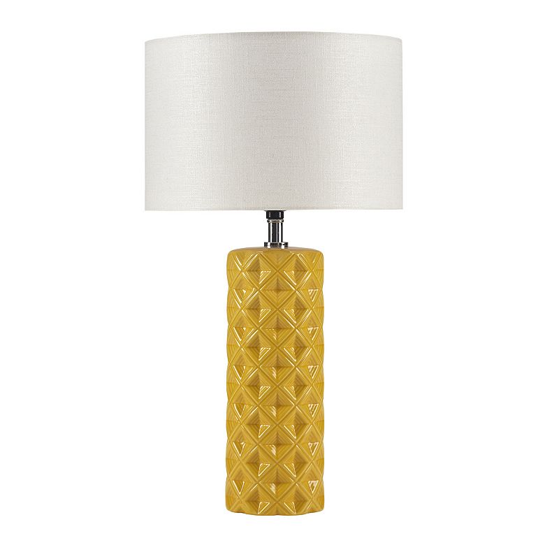 510 Design Macey Geometric Ceramic Table Lamp, Orange