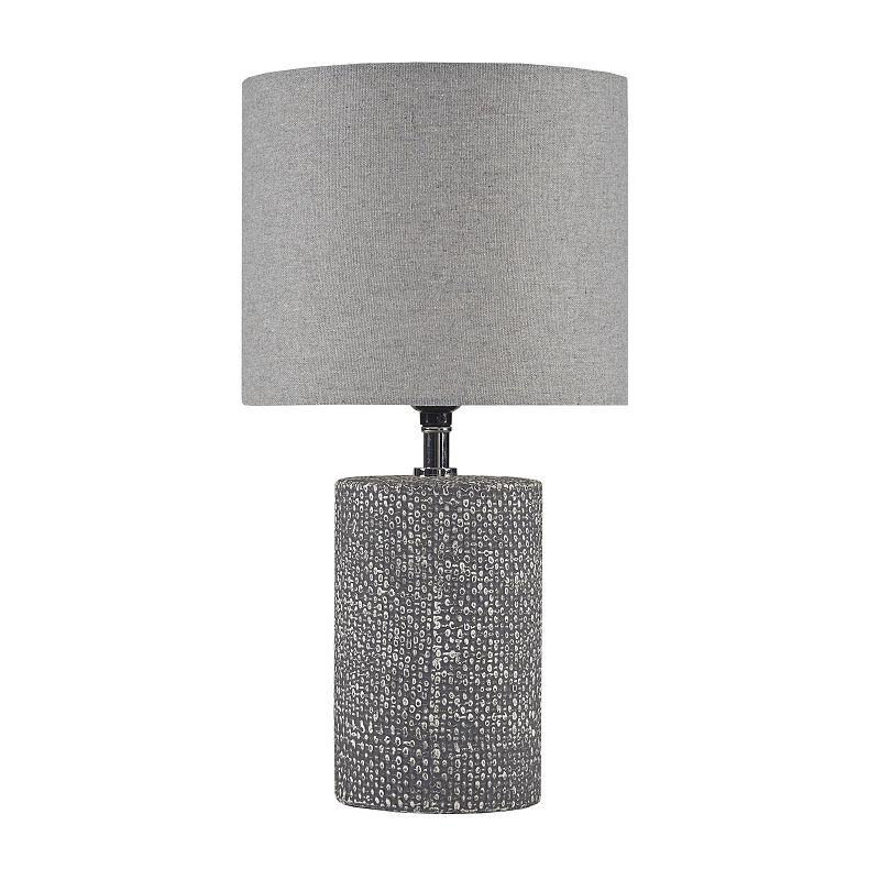 510 Design Bayard Embossed Ceramic Table Lamp, Grey