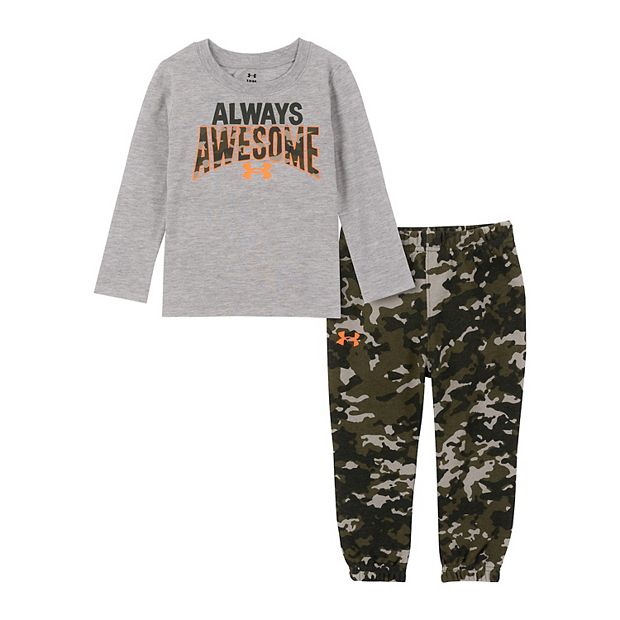 Baby Boy Under Armour Always Awesome Graphic Tee & Terry Camo