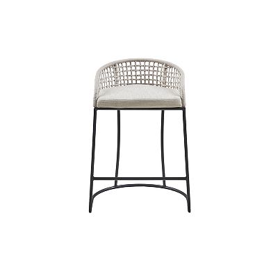 Madison Park Carmel Woven Counter Stool