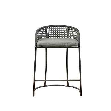 Madison Park Carmel Woven Counter Stool