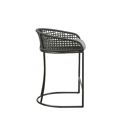 Madison Park Carmel Woven Counter Stool