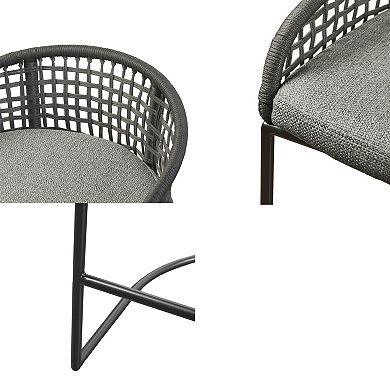 Madison Park Carmel Woven Counter Stool