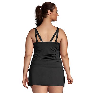 Plus Size Lands' End DDD-Cup UPF 50 V-Neck Underwire Tankini Top