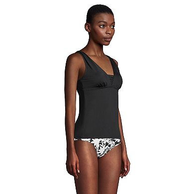 Women's Lands' End Print UPF 50 Tummy Control Grecian Tankini Top