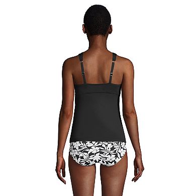 Women's Lands' End Print UPF 50 Tummy Control Grecian Tankini Top
