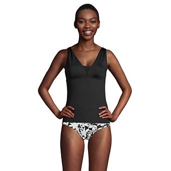 Women's Lands' End Print UPF 50 Tummy Control Grecian Tankini Top
