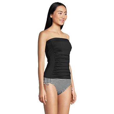 Women's Lands' End DD-Cup UPF 50 Convertible Bandeau Tankini Top