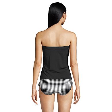 Women's Lands' End DD-Cup UPF 50 Convertible Bandeau Tankini Top
