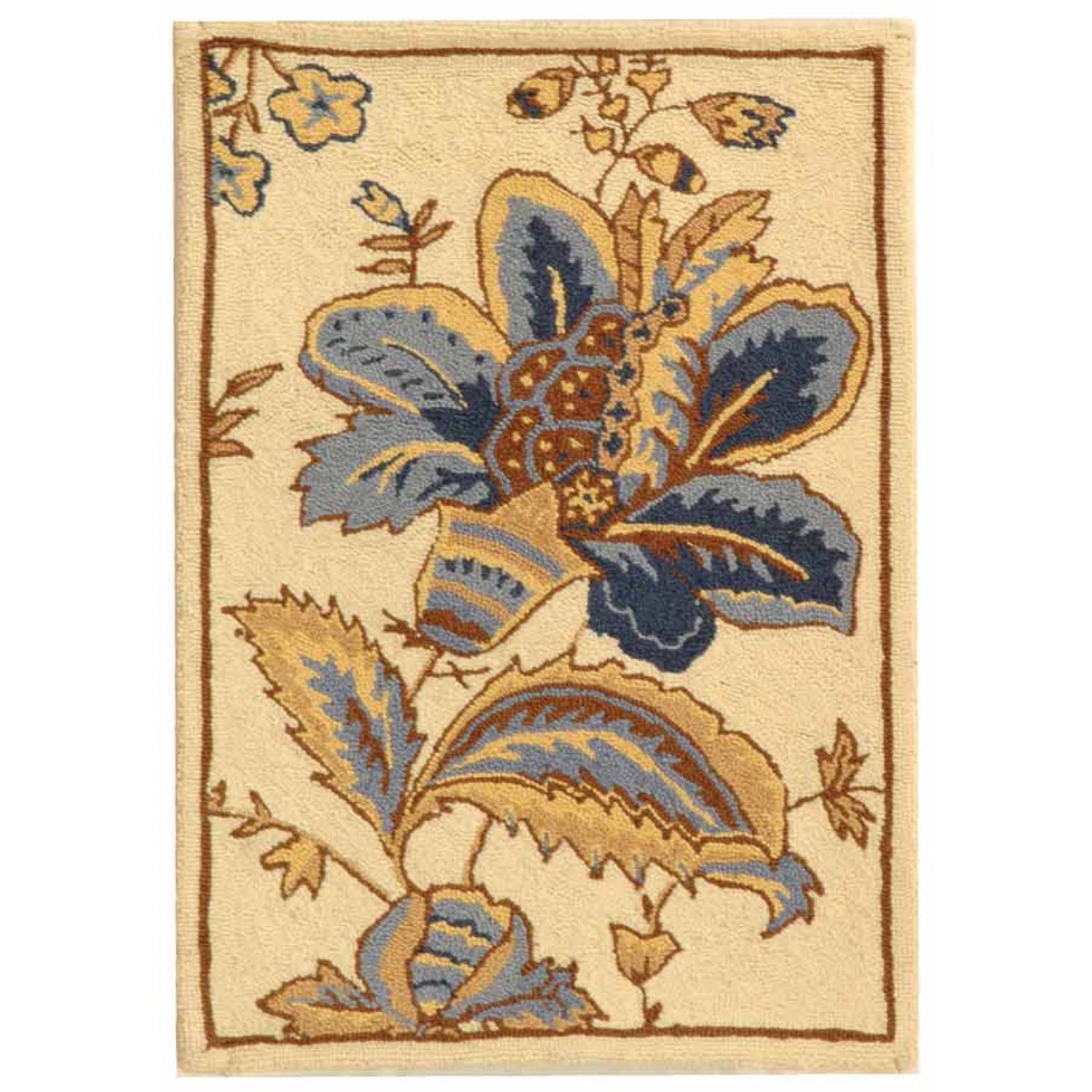 Safavieh Läufer 60x200 Cm – Handgehakt Aus Schurwolle, Schwarz/gold, Französisches Landhausdesign