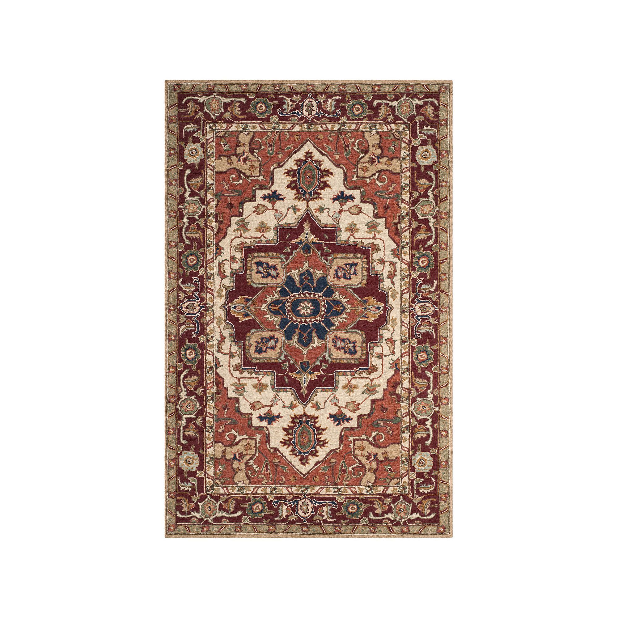 Safavieh Chelsea Collection Khan Area Rug, Red Ivory
