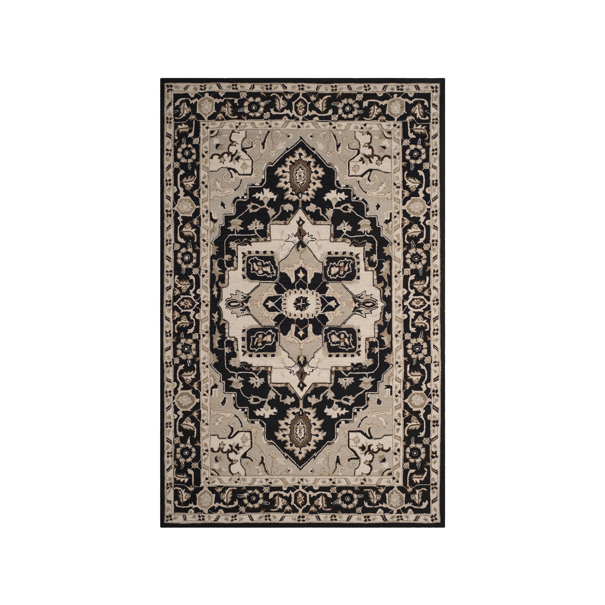 Safavieh Chelsea Collection Vell Area Rug, Black Natural