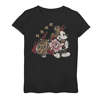 Disney's Mickey Mouse Girls 7-16 New Year Kanji Portrait Tee