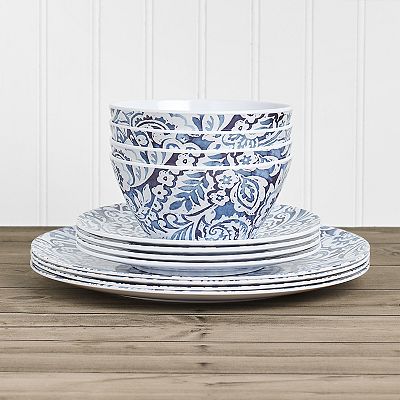 Dolly Parton 12 pc. Paisley Melamine Dinnerware Set