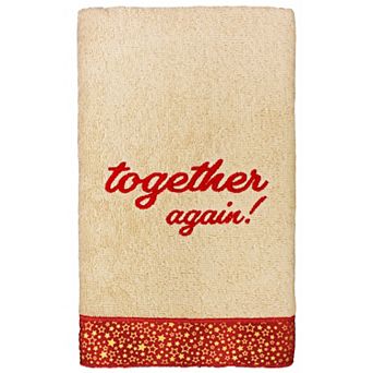 Linum Home Textiles Christmas Together Again Embroidered Hand Towel