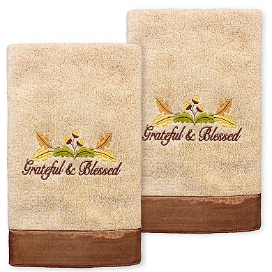 Linum Home Textiles Blessed Embroidered Hand Towel