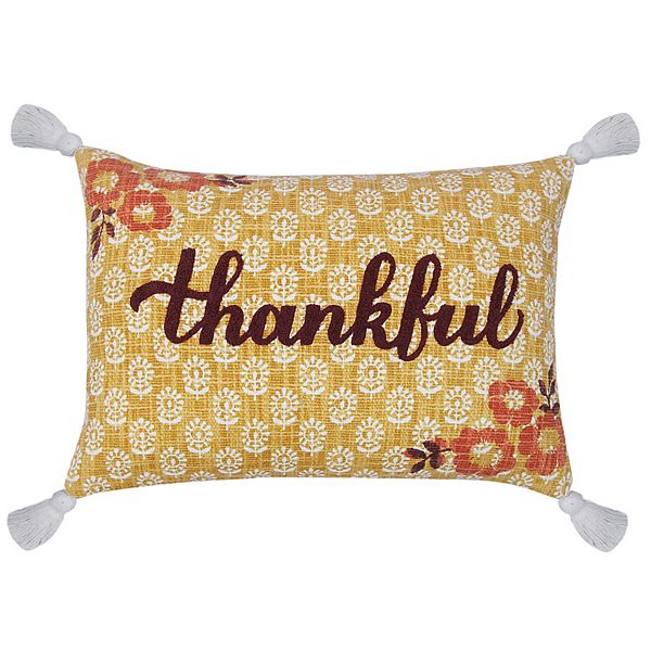 Sonoma Goods For Life® Thankful Embroidered Ultimate Feather Fill Throw Pillow