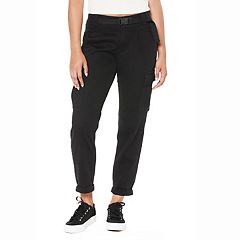 Juniors' Rewash High Rise Cargo Flare Pants