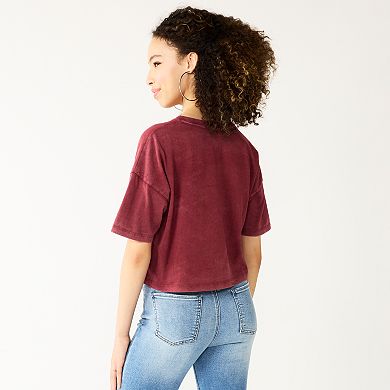 Juniors' SO® Solid Cropped Boxy Tee