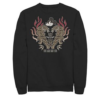 Disney's Mickey Mouse Men's Year Of The Tiger Retro Kanji Collage Sweatshirt