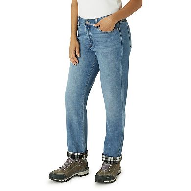Women's Eddie Bauer Fleece-Lined Straight-Leg Jeans