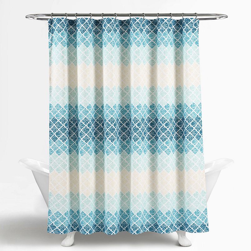 Lush Decor Medallion Ombre Shower Curtain