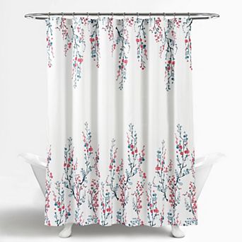 Lush Decor Mirabelle Watercolor Floral Shower Curtain