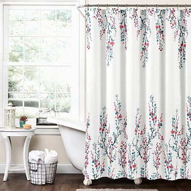 Lush Decor Mirabelle Watercolor Floral Shower Curtain