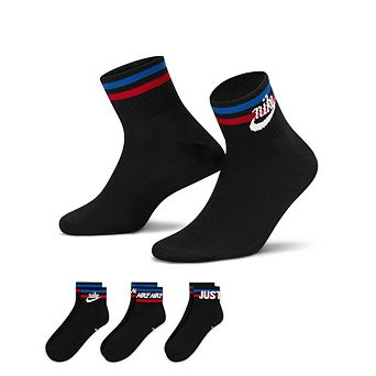 Men's Nike 3-Pack Retro Stripes Everyday Essential Ankle Socks