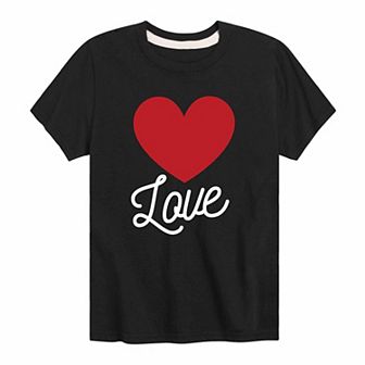 Boys 8-20 Valentine's Day Heart Love Graphic Tee