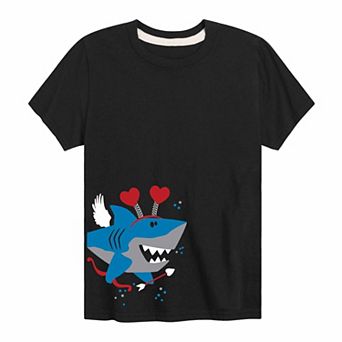 Boys 8-20 Valentine's Day Shark Graphic Tee