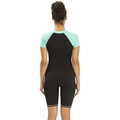 Women's Dolfin Aquashape UPF 50+ Mastectomy Colorblock One-Piece Aquatard Swimsuit