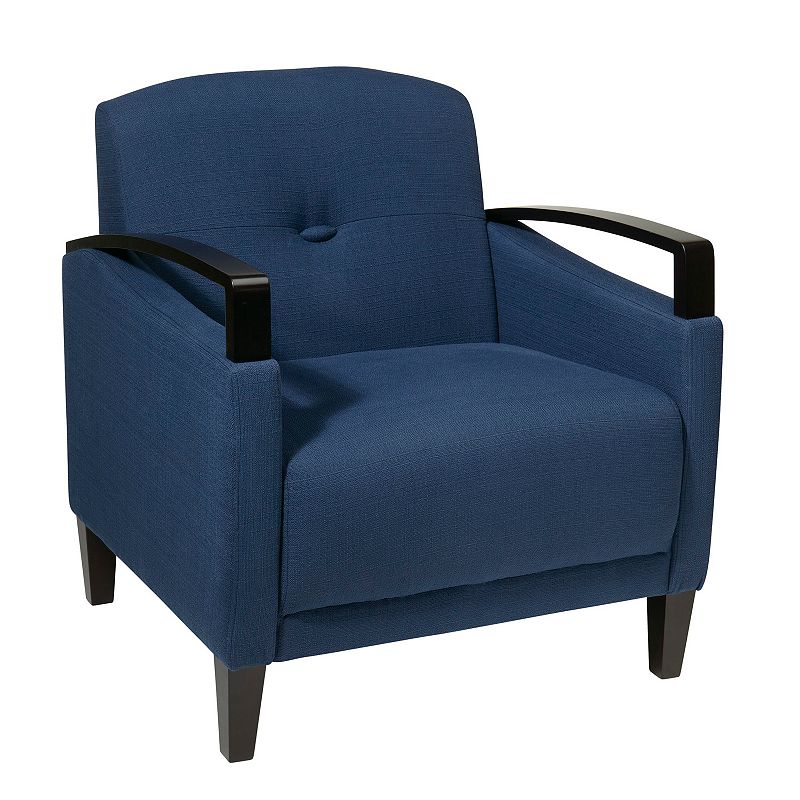 OSP Home Furnishings Avenue Six Main Street Chair, Blue, Furniture