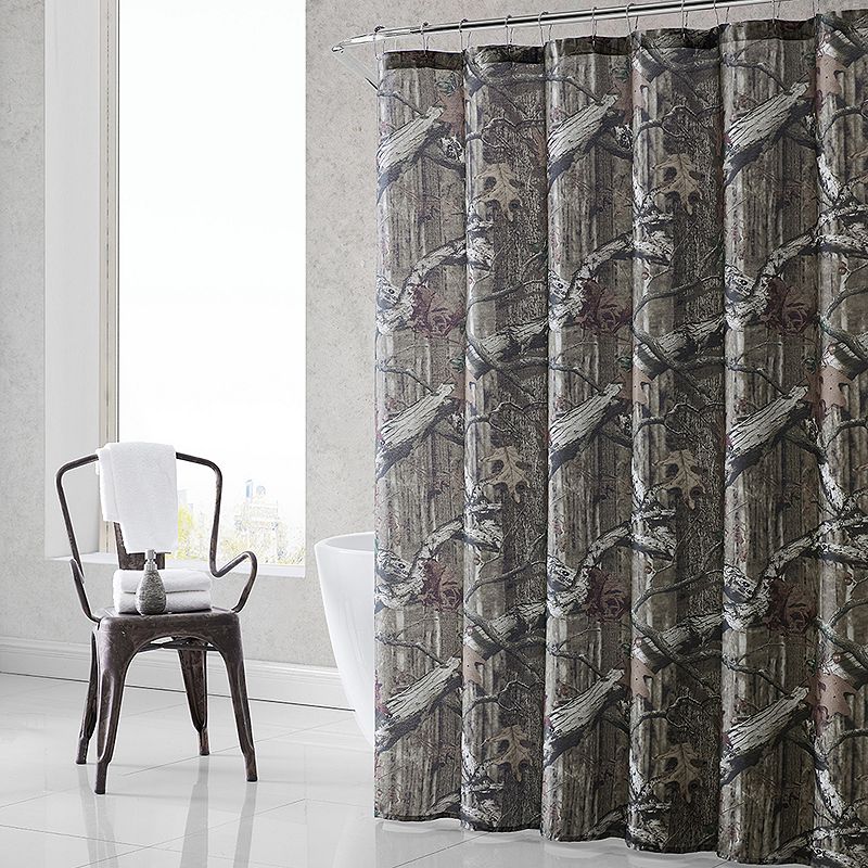 Mossy Oak Break-Up Infinity Fabric Camouflage Shower Curtain, Multicolor, 