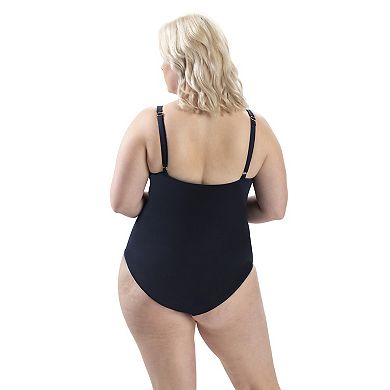 Women's Dolfin Aquashape UPF 50+ Print Squareneck One-Piece Swimsuit