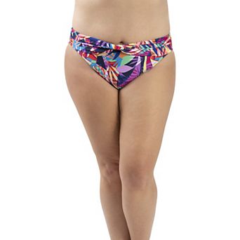 Women's Dolfin Aquashape UPF 50+ Print Twist-Front Swim Briefs