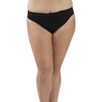 Women's Dolfin Aquashape UPF 50+ Solid Knot-Front Swim Briefs