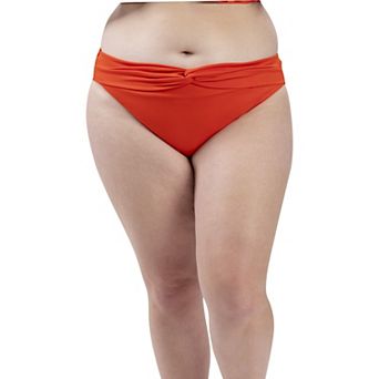 Women's Dolfin Aquashape UPF 50+ Solid Knot-Front Swim Briefs