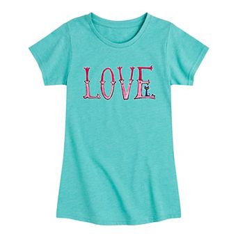 Girls 7-16 Pete The Cat Big Love Heart Graphic Tee
