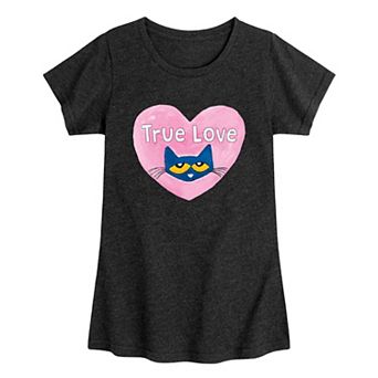 Girls 7-16 Pete The Cat True Love Graphic Tee