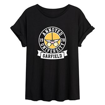 Junior's Garfield Annoyed 1978 Oversized Tee