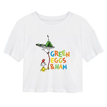 Junior's Dr. Seuss Eggs Cropped Tee