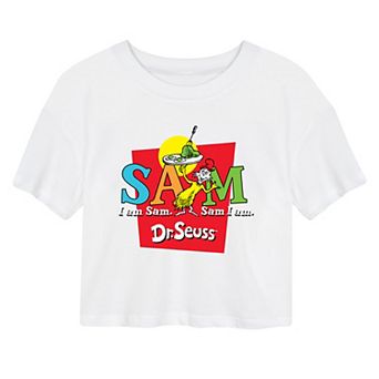 Junior's Dr. Seuss Sam Ham Cropped Tee